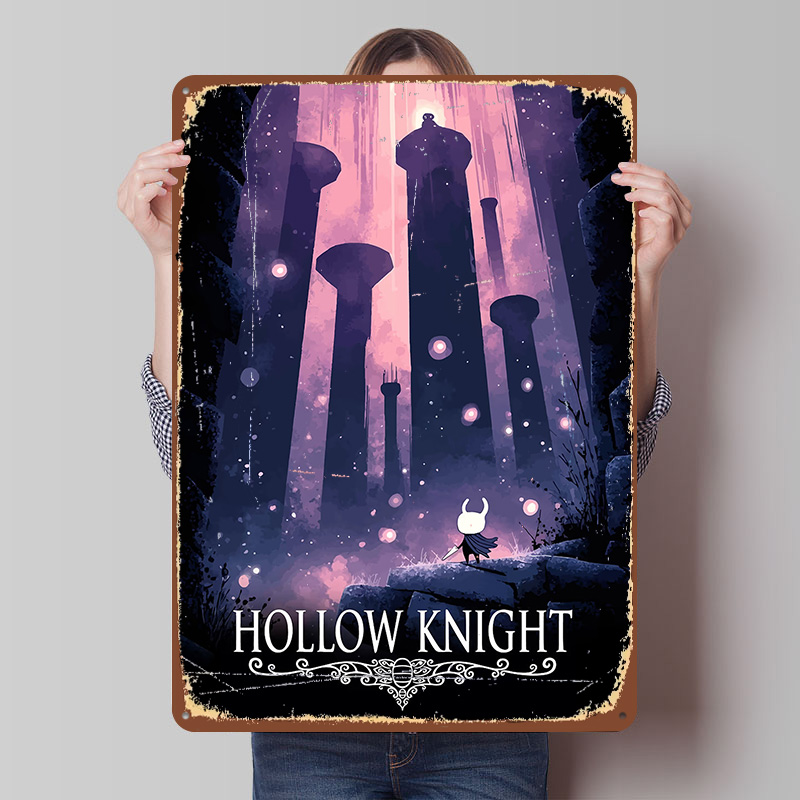 Retro Knight Gaming - Hollow Knight Game Printed Poster Customized