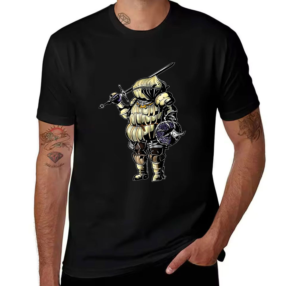 Retro Knight Gaming - Men's Cotton Short Sleeve T-Shirt with