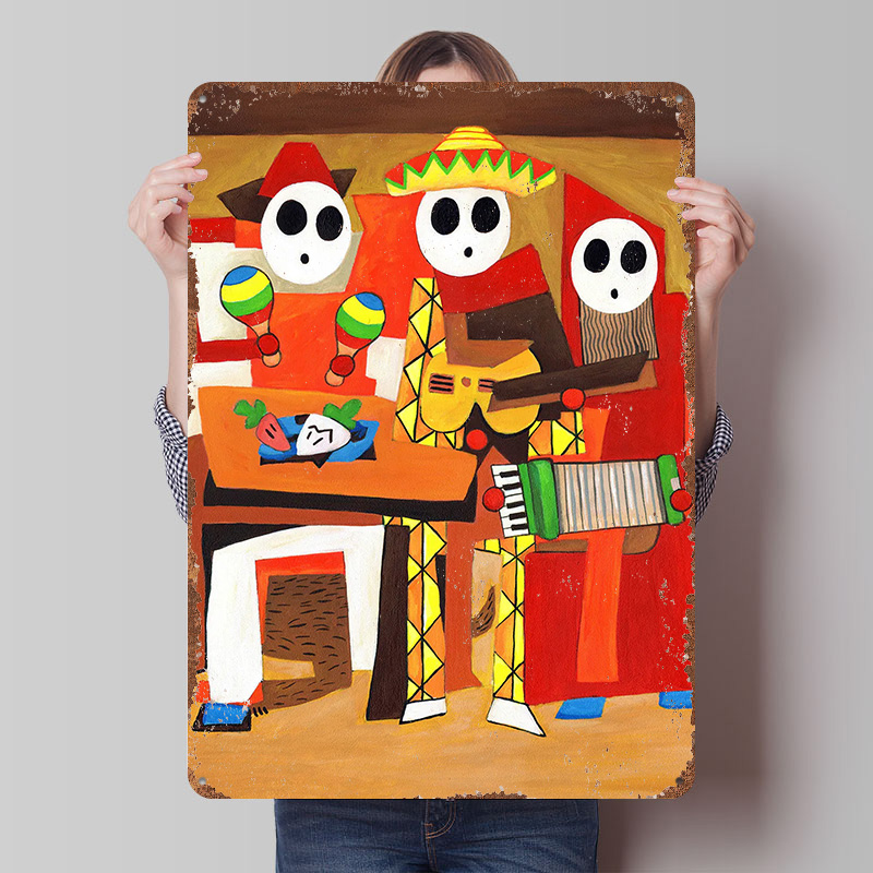 Three Mariachi Guys Tin Plaque - Retro Gaming Guy review and price