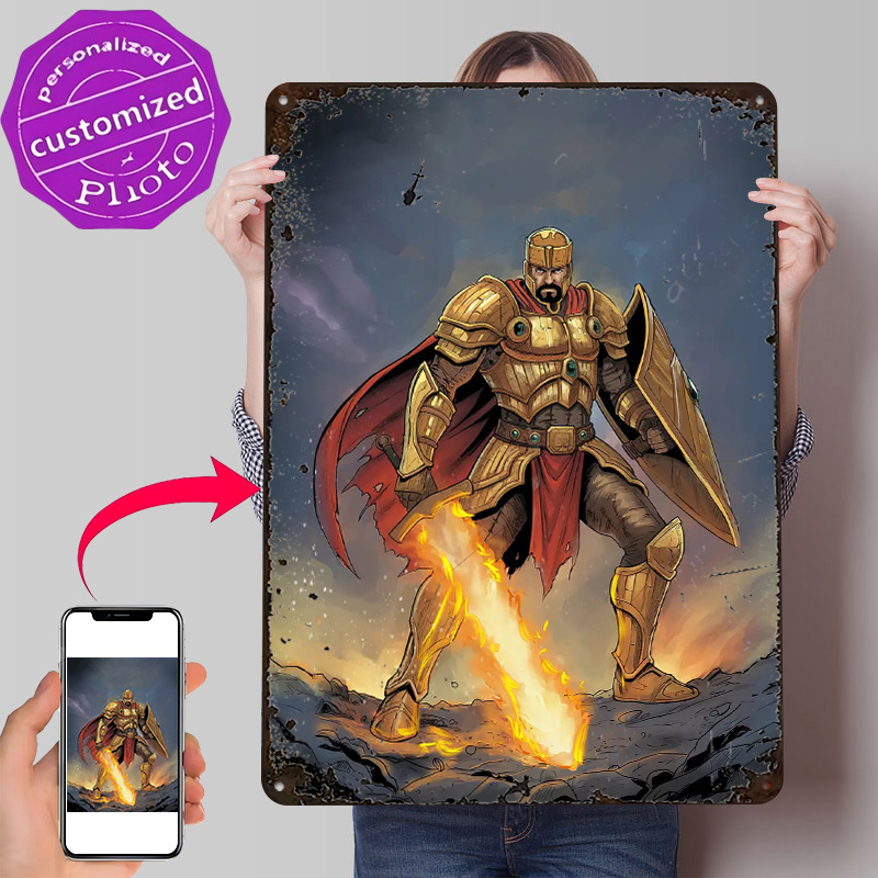 Golden Knight With Flaming Swo - Retro Knight Gaming review and price