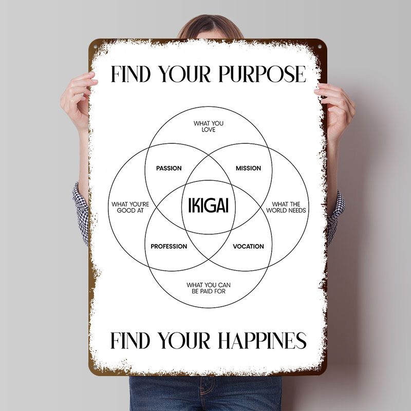 Ikigai Venn Diagram Printed Po - Retro Poster Gaming review and price