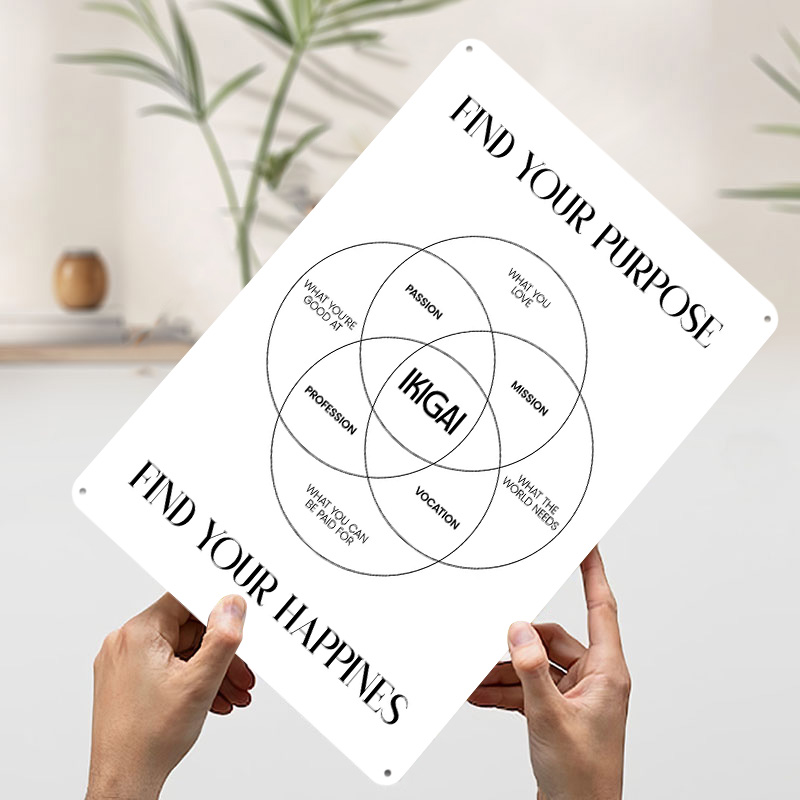 Ikigai Venn Diagram Printed Po - Retro Poster Gaming review and price