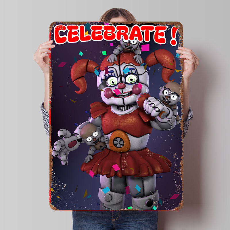 Circus Baby : CELEBRATE Tin Pl - Retro Poster Gaming review and price