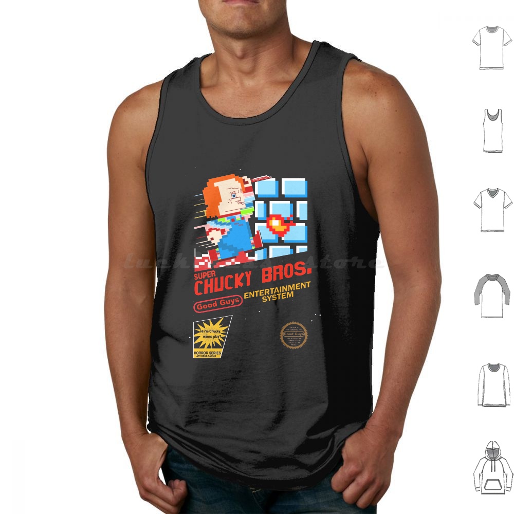 Super Chucky 1 Tank Tops Print - Retro Gaming Guy review and price