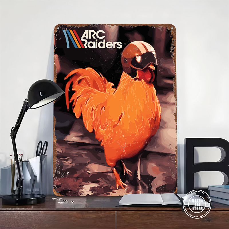 Arc Raiders Chicken Helmet Pos - Retro Poster Gaming review and price