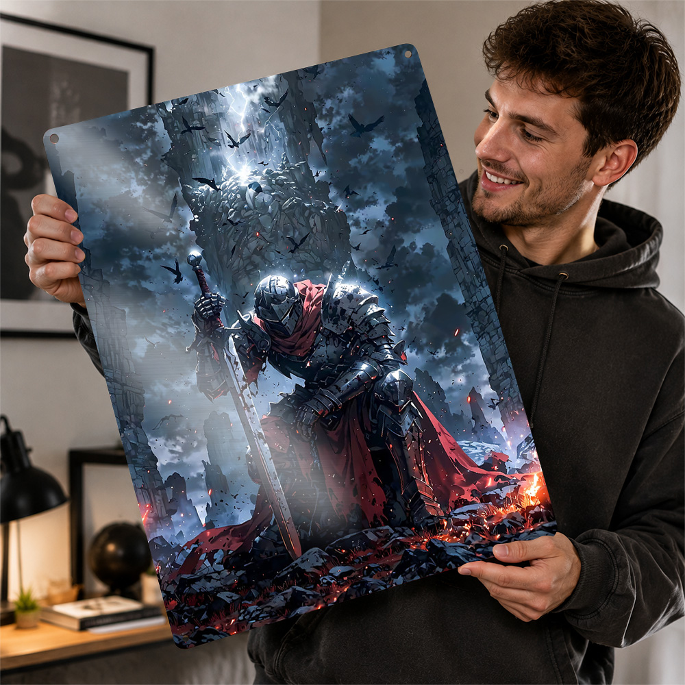 Kneeling Knight in Dark Fantas - Retro Knight Gaming review and price